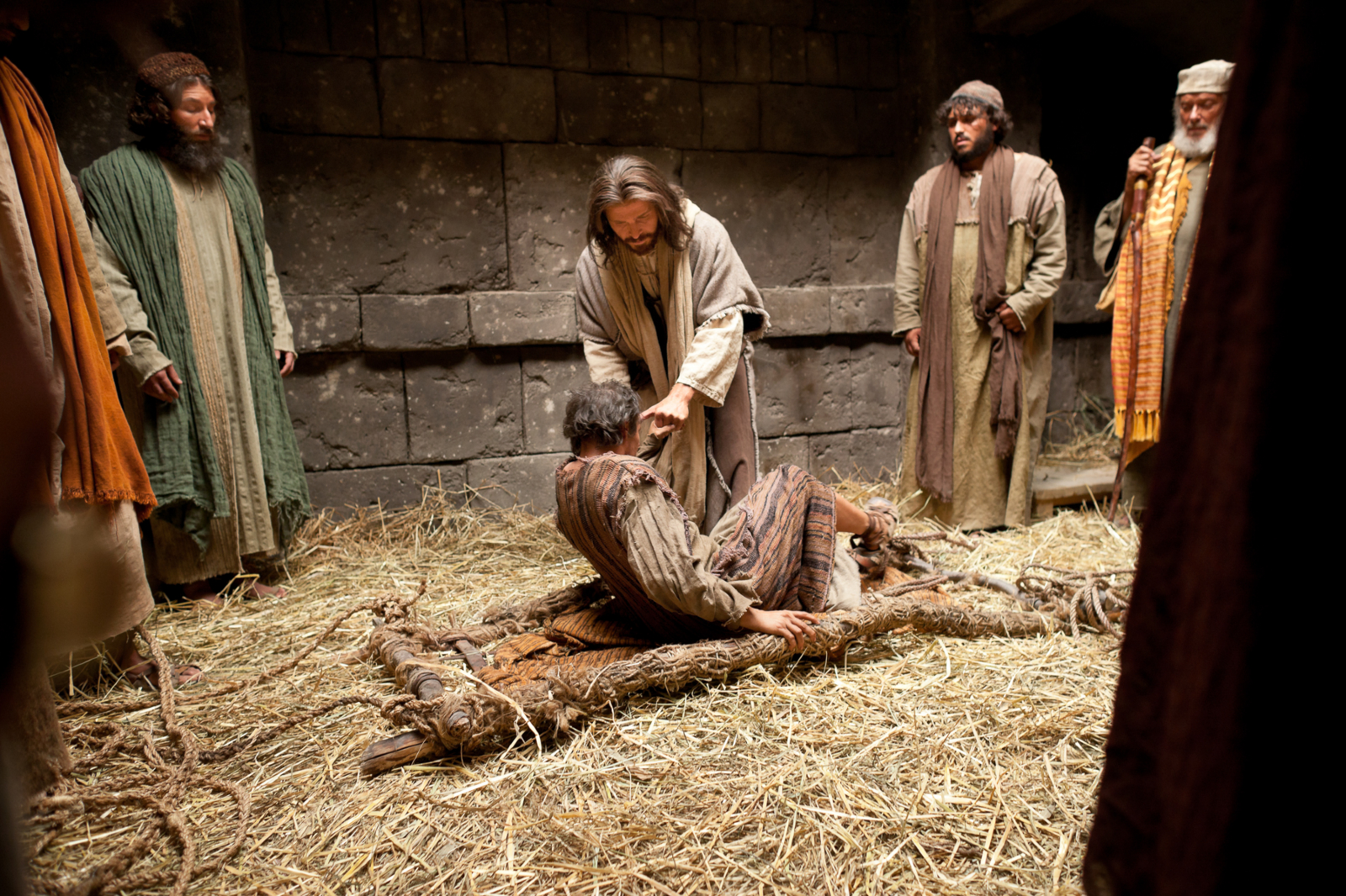 Christ raising a paralyzed man, miracle, new testament