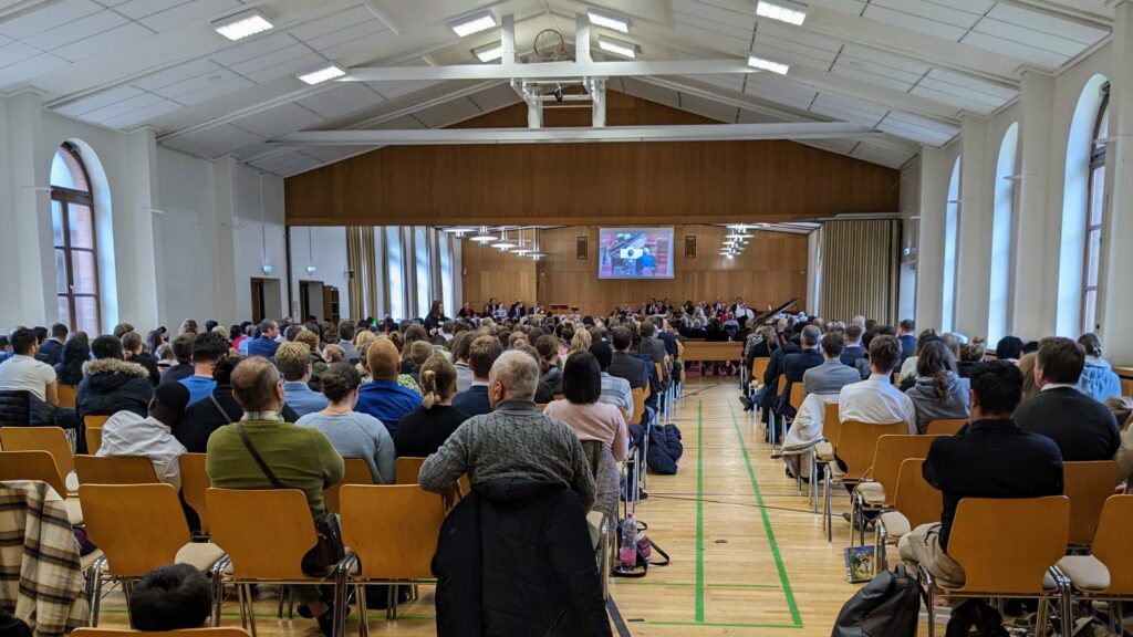 Congregation inside Wartenau Hamburg LDS Church Building